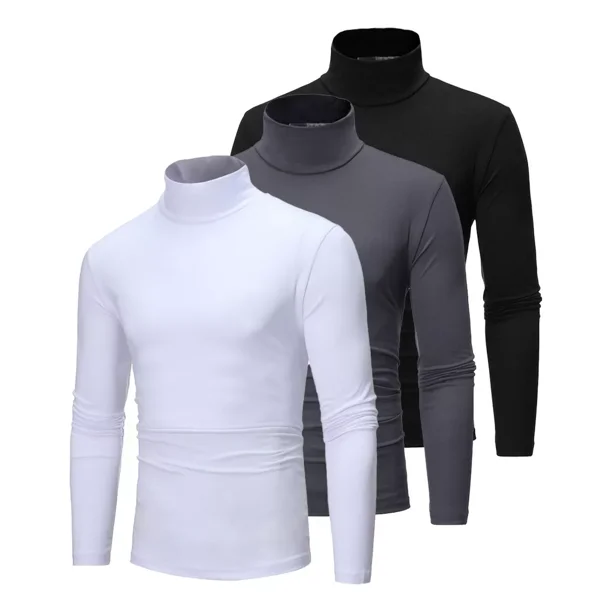 Playera Cuello Camisa Blanca Cuello Tortuga Playera Slim Fit