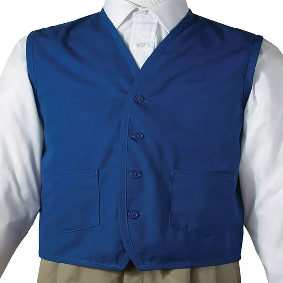 Edwards Garment Button Down Front Pockets Apron Vest, Style 4106