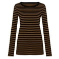 thumbnail image 5 of Women Oversized T Shirts Y2K Basic Long Sleeve Striped Print Fashion Tops 2026 Spring Summer Casual Tee, 5 of 5