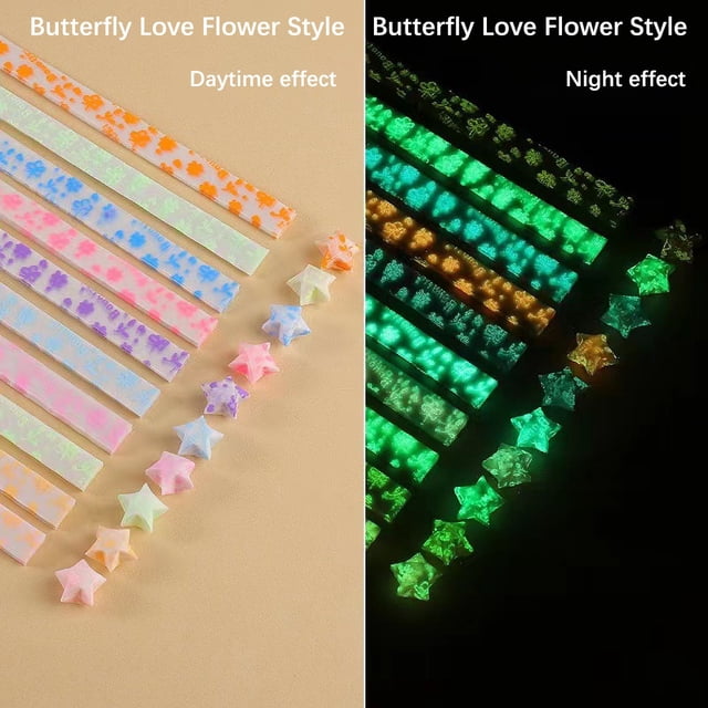 Luminous Star Paper Strips Color Star Paper Strip Paper Decoration Paper Strips DIY Hand Art Crafts