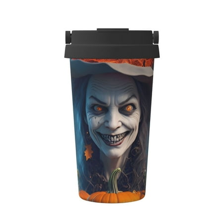 

Junzan Modern Style Pumpkin Witch for Stainless Steel Vacuum Insulated Tumbler - Reusable Insulated Cold Brew Iced Coffee Cup Thermos -Gifts for Women Men Him Her