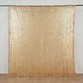 thumbnail image 6 of BalsaCircle 8 feet x 8 feet Matte Champagne Big Payette Sequin Backdrop Curtain Wedding Party Photo Booth Decorations, 6 of 8