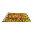 thumbnail image 2 of Ahgly Company Machine Washable Indoor Round Medallion Yellow Traditional Area Rugs, 7' Round, 2 of 4