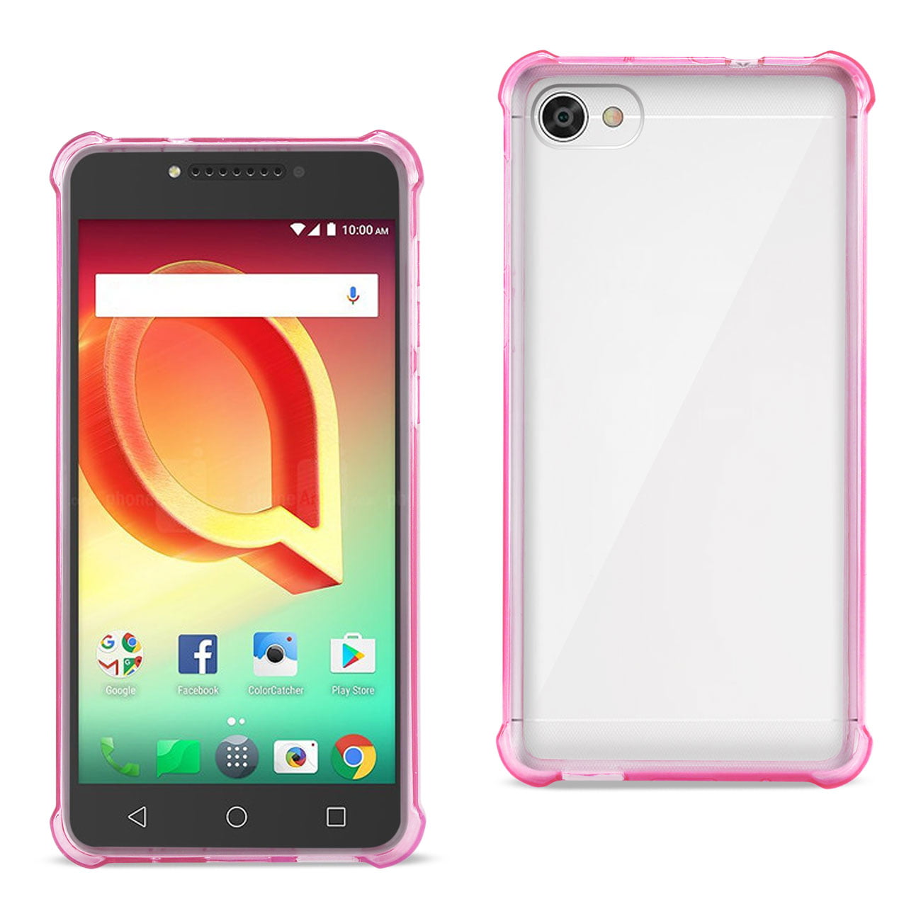 [pack Of 2] Reiko Alcatel Crave Clear Bumper Case With Air Cushion