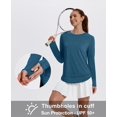 thumbnail image 4 of Camisa XIEERDUO de manga larga para natación, protector contra salpicaduras, azul, talla M, 4 of 5