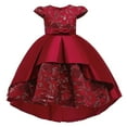 thumbnail image 1 of HAWEE Little Girls Flower High Low Tulle Dress Princess Wedding Pageant Birthday Party Formal Evening Dance Ball Gown, 1 of 6