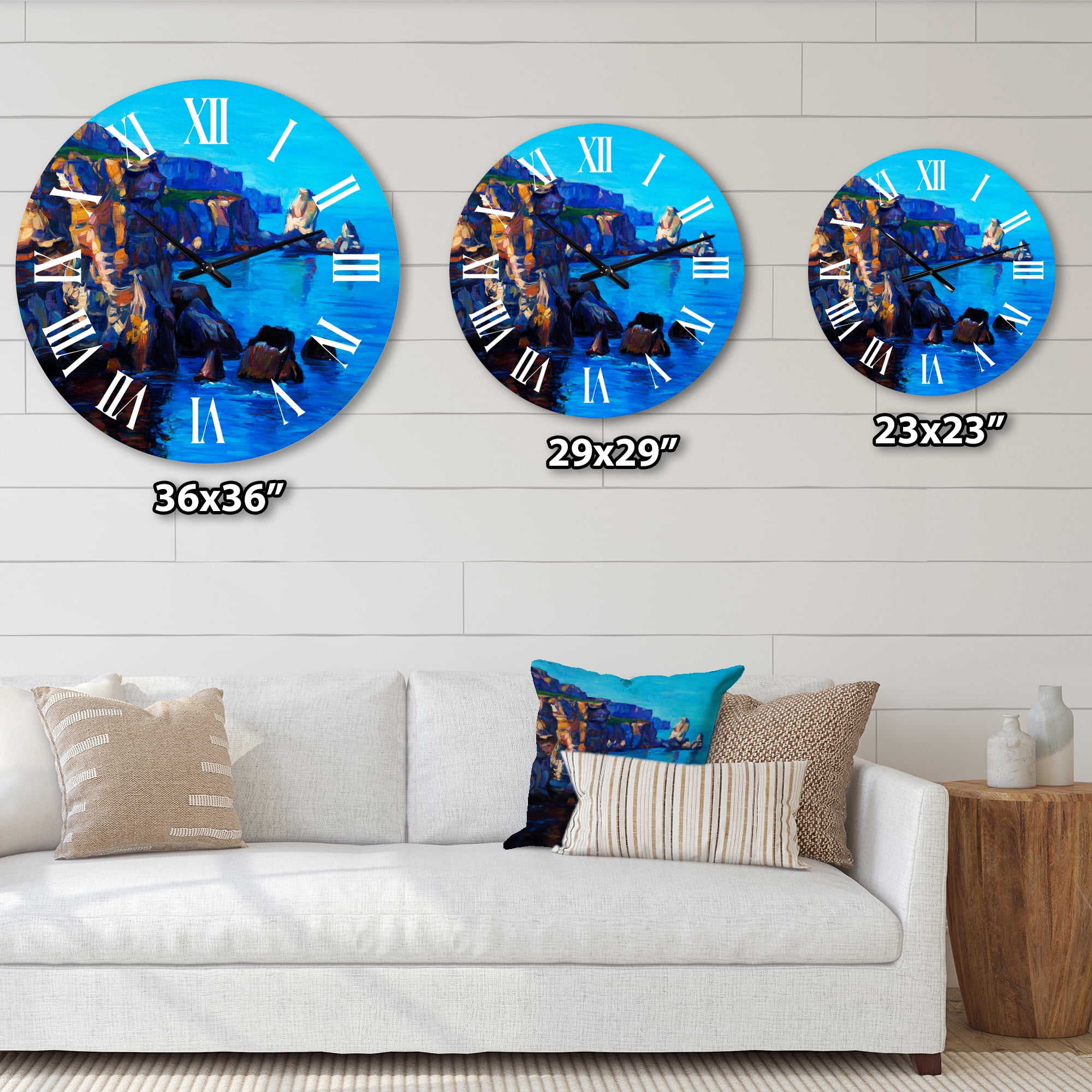 Designart 1 in Coastal Wall Clock
