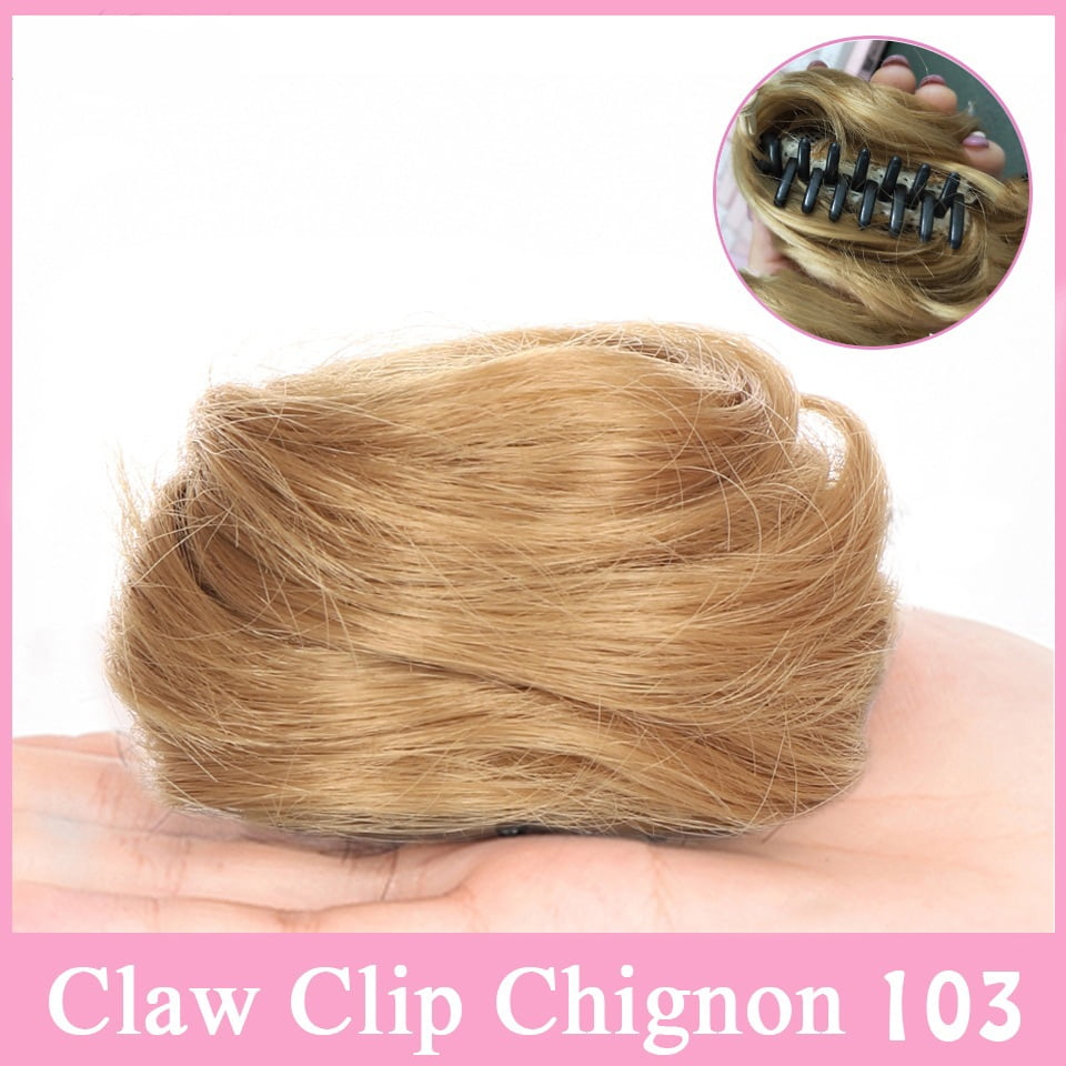Space Bun Hairpieces Mini Claw Clip in Hair Bun Messy Cat Ears Hair Extension Donut Chignon