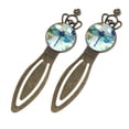 thumbnail image 2 of Dragonfly Elegant Vintage Copper Crown-Shaped Stainless Steel Bookmarks Set - Gift for Readers, Reading Accessories, 2 of 5