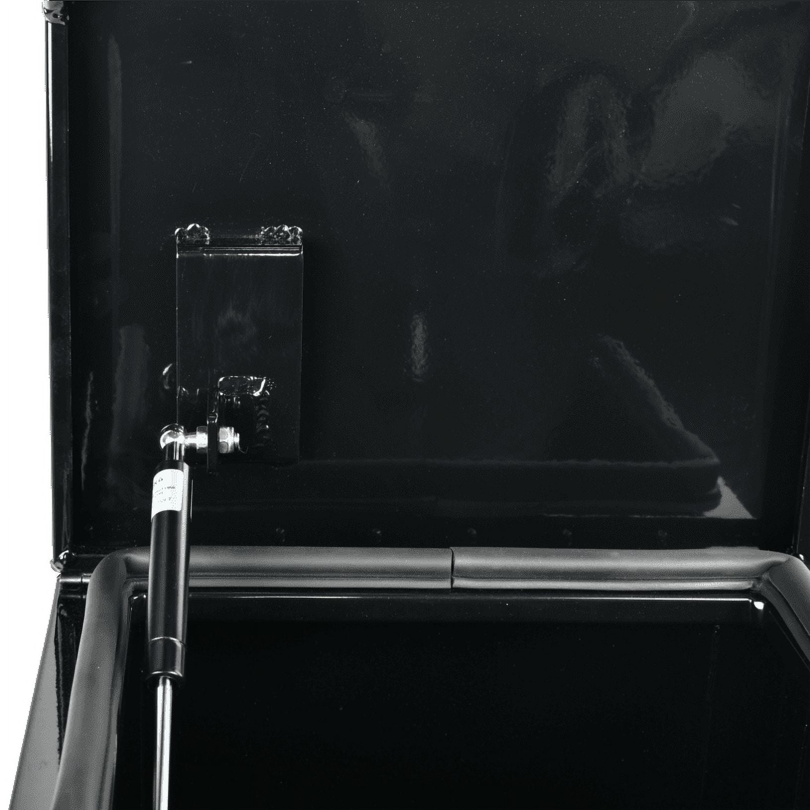 Aluminum Side Mount Semi Truck Tool Box with Saddle Step&Lock 25"x28"x15" Black