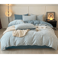 thumbnail image 1 of Zhuge Bed Sheets Set, Bedding Sheets Pillowcases Kit, Twin Bed Set, Hotel Bedding, Home Decor(Blue), 1 of 4