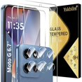 thumbnail image 1 of wonima11 (3+2 Pack) Designed for Motorola Moto G 5G 2025 Tempered Glass Screen Protector + Camera Lens Protector,[3D Touch][Bubble-Free][Anti-Scratch] Screen Protector Glass For Motorola G 5G 2025, 1 of 1