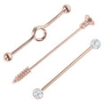 thumbnail image 3 of 8 piezas de pendientes industriales de acero inoxidable, flechas, tornillo, barra, pendiente de moda, joyería para mujer y hombre, 3 of 3
