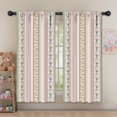 thumbnail image 5 of Blackout Kids Curtains,Pink Striped Floral Boho Pattern Childrens Insulated Curtains Set Of 2,Bedroom Essentials,Toddler Room Decor 52x63in(132x160cm), 5 of 5