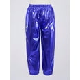 thumbnail image 5 of vastwit Kids Girls Boys Metallic Shiny Jogger Pants Jazz Street Hip Hop Dance Pants Loose Harem Trousers Blue 160, 5 of 7