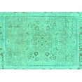 thumbnail image 1 of Ahgly Company Machine Washable Indoor Rectangle Abstract Turquoise Blue Modern Area Rugs, 8' x 12', 1 of 4
