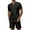 Black, variant on JIKNTTR Men's Casual 2 Piece Outfits Summer Fashion Short Sleeve T Shirt And Drawstring Shorts Sportswear Sets Comfort Loungewear Sets