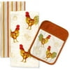 Better Homes and Gardens Rooster Kitchen Towel and Pot Holder, Set of 3
