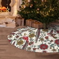 thumbnail image 5 of Defioc Dark Enchanted Flowers And Birds for Christmas Tree Skirt Snowman Xmas Tree Skirt Farmhouse Christmas Decorations Tree Mat for Holiday Party Decor-30", 5 of 6