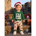 thumbnail image 5 of RUINIXCW Baby Boy Christmas Outfit Long Sleeve Romper Pattern Pants Hat 3Pcs Set, 5 of 8