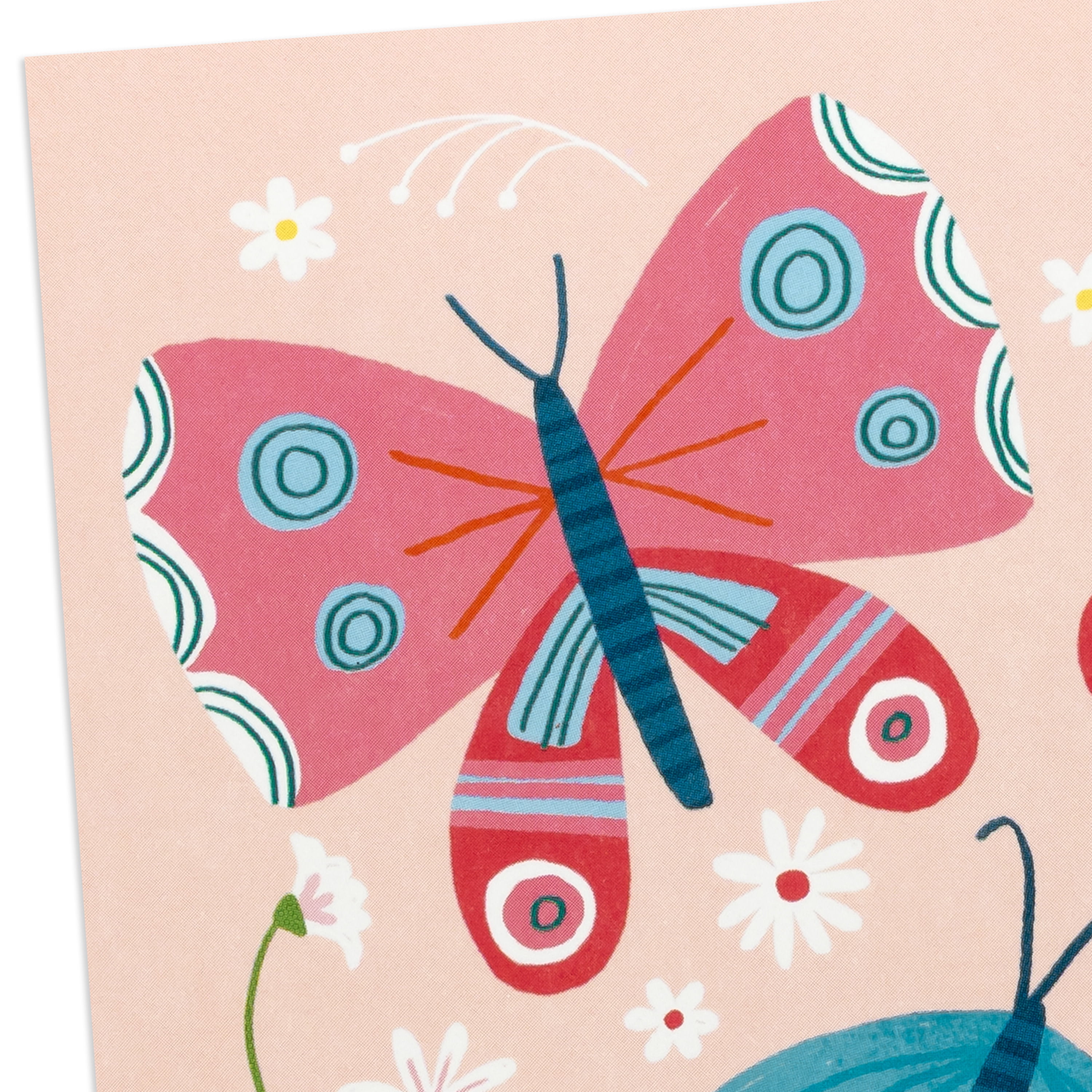 Hallmark Blank Notes (Pink Butterflies), 20 Count