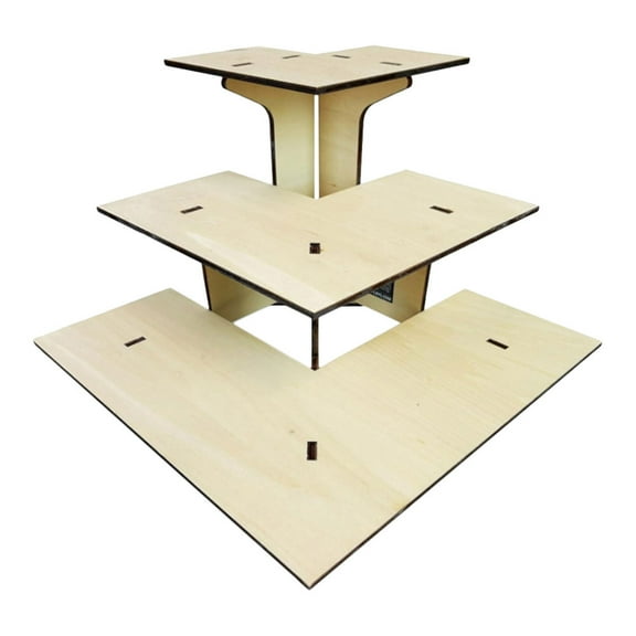 Hemobllo 1Set Lightweight Portable Wooden Display Stand Detachable Corner Rack for Vendors