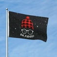 thumbnail image 2 of Oh Fudge Funny Christmas 3x5 Double Sided Flag Fade Resistant Banner Polyester Flag with 2 Brass Grommets For Indoor Outdoor89, 2 of 8