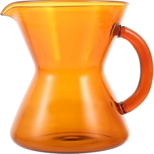 HUGFEGWE Coffee Maker Glass Coffee Carafe, Colored Glass Coffee Mug, 300ml Coffee Machines Cup, Coffee Server Kettle Manual Coffee Beaker Tea Steeper Container Creamer Pitcher for Home CA919-108595