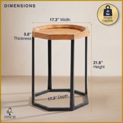 Finch Grayson Wooden Side Table Light Beige