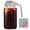 Gray-32 Ounces, variant on 32oz Glass Pitcher Carafes With Handle And Lid 1 Quart Mason Jar Large Water Jug Containers For Fridge Juice Iced & Sun Tea Cold Brew Coffee Homemade Beverage