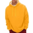 thumbnail image 3 of Blekii Men's Fleece Lined Pullover Hoodie, Thick Warm Sweatshirt for Winter, Solid Color Casual Streetwear, Oversized Fit for Maximum Comfort, Cozy Interior for Freezing, 3 of 9
