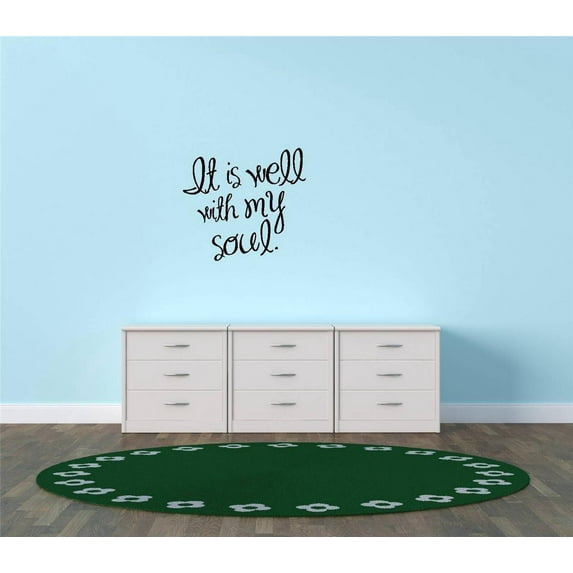 It is well with my soul Girls Love Beautiful Crown Prince Unicorns Royalty Sweet Dreams Decorating Holiday Gift Ideas Girl Boy Bedroom Wall Decal Sticker - Size: 32 Inch x 32 Inch