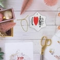 thumbnail image 6 of 3drose, Black and Red I Love B Flat Design, 3 inch Snowflake Porcelain Ornament, 6 of 7
