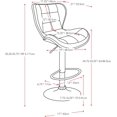 thumbnail image 2 of Bronte Living Leatherette Bar Stool 360 Swivel, Adjustable Height 24" to 33" High Backrest, with Hard Floor Protection Rubber Band - Series Susan (Set of 2), 2 of 5