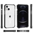 thumbnail image 2 of ELEHOLD Acrylic Clear Wireless Charging Case for iPhone 13 6.1 inch.Support Magsafe Feature Anti-Scratch Shockproof Clear Four Corner Cushion Anti-Dropping Full Body Protection Case, Black, 2 of 9