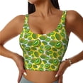 thumbnail image 2 of Haiem Kiwi Fruits Summer Pattern Womens Sports Bra - U Neck Padded Low Impact Yoga Bra Workout Crop Top Gym Moisture-Wicking Workout Vest -Medium, 2 of 9