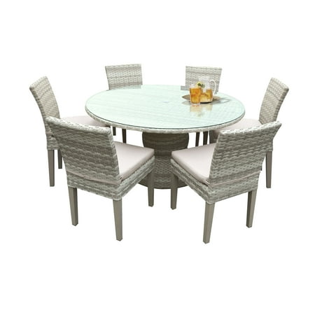New Haven 60 Inch Outdoor Patio Dining Table With 6...