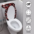 thumbnail image 3 of HELLHERO Heart Gnome Toilet Dust Cover Set & 2 Pieces Toilet Seat Covers Set & Elastic Edge for Hotel Home, 3 of 8