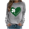 thumbnail image 4 of WTXUE St Patricks Day Sweatshirt Long Sleeve Pullover Crewneck Sweatshirts Shamrock Tshirt Fitted Tops Irish Paddy's Day Soft Sweatshirt Clover Top Fashion Sweatshirts Sweatshirts Black Xl, 4 of 7