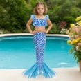thumbnail image 2 of Queue de Sirène pour Filles Maillot de Bain de Protection Maillot de Bain de Protection pour Tout-Petits Maillot de Bain de Course pour Filles Shorts de Bain pour Enfants Maillot de Bain d'Été pour Filles Maillot de Bain Imprimé Trois Pièces pour Tout-Petits Bikini pour Enfants, 2 of 7