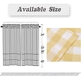 thumbnail image 5 of Buffalo Check Window Kitchen Tier Set, Yarn Dyed Curtains for Kitchen Small Cafe Curtains for Window Treatment Set Rod Pocket Half Window Curtain, 28" W x 36" L, Yellow/White, 5 of 6
