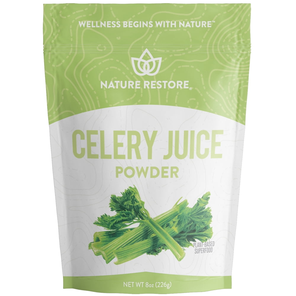 Nature Restore Celery Juice Powder, 8 ounce, For Gut & Circulation