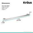 thumbnail image 2 of Kraus 24" Bathroom Towel Bar, Brushed Nickel, 2 of 7