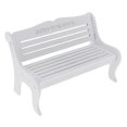 thumbnail image 4 of Dollhouse Park Bench Dollhouse Exterior Garden Chair Blanco Fanmusic Dollhouse Park Bench, 4 of 6