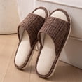 thumbnail image 2 of Busydd Soft Sole Women's Indoor Slippers Open Toe Slip on Shoes Casual Comfortable Home House Slippers 44, 2 of 5