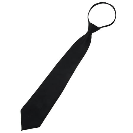 Adjustable Zipper Solid Color Necktie Business Interview for (Best Tie Knot For Interview)