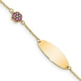 thumbnail image 5 of 14K Yellow Gold & Enamel Flower & Plate with .5In Extender Bracelet, 5 of 7