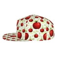 thumbnail image 3 of Daiia Fruit Apples print Flat Bill Hats Flat Brim Trucker Cap Baseball Cap Adjustable Classic Low Profile Hat Unconstructed Plain Cap, 3 of 9