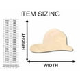 thumbnail image 2 of Unfinished Wood Fireman's Hat Shape - Firefighter - Craft - up to 46" DIY 12" / 1/8", 2 of 3