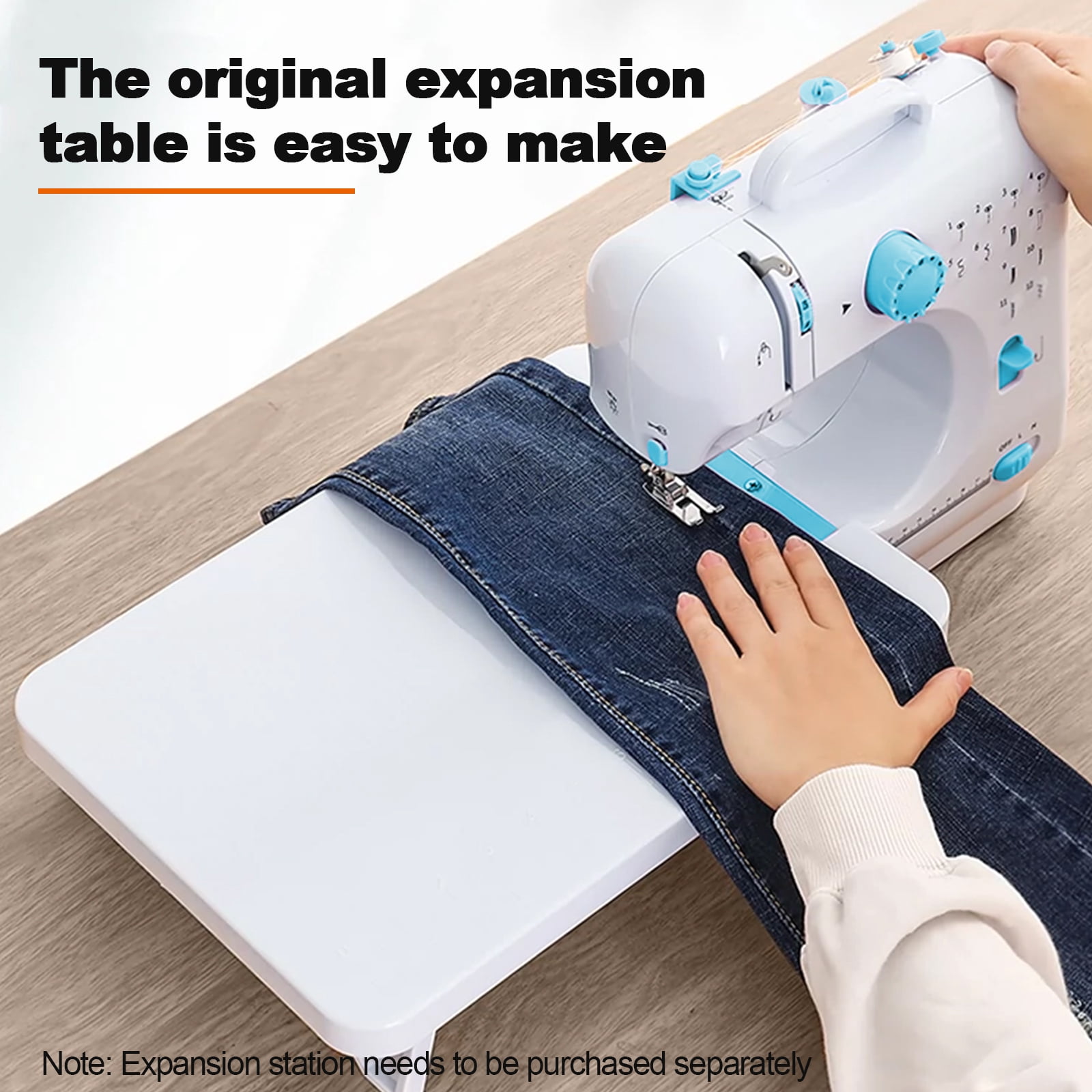 VIFERR Portable Sewing Machine, Handheld Mini Electric Sewing Machine with 97PCS Sewing Kit, Extension table and Foot Pedal for Beginners&Kids